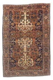 Antique Persian Farahan Sarouk Rug 4'3" x 6?4" (1.30 x 1.93 M)