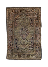 Antique Persian Mohtasham Kashan Rug 4'3" x 6'9" (1.30 x 2.06 M)