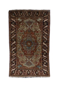 Antique Persian Mohtasham Kashan Rug 4'5" x 7?9" (1.35 x 2.36 M)