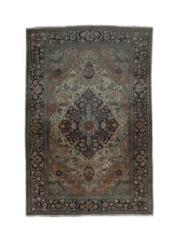 Antique Persian Mohtasham Kashan Rug 4'3" x 6'7" (1.30 x 2.01 M)