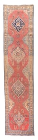 Vintage Persian Tabriz Long Rug 3'3" x 13'9" (0.99 x 4.19 M)
