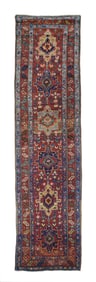 Antique Persian Heriz Long Rug 3'3" x 14'8" (0.99 x 4.47 M)