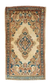 Vintage Persian Sarouk Rug 2?1" x 4? (0.64 x 1.22 M)