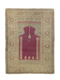 Antique Turkish Sivas Rug 4'3" x 5'8" (1.30 x 1.73 M)