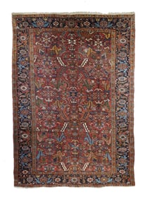 Vintage Persian Heriz Rug 7'4" x 10'8" (2.24 x 3.25 M)