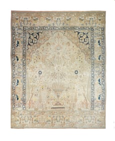 Antique Persian Hajijalili Tabriz Rug 9'10" x 12'4" (3.00 x 3.76 M)