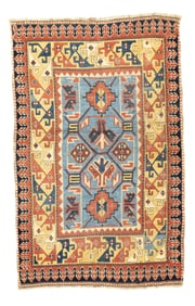 Antique Kazak Rug 3'5" x 5'2" (1.04 x 1.57 M)