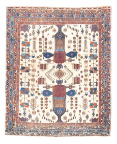 Antique Persian Afshar Rug 4'11" x 6'1" (1.50 x 1.85 M)