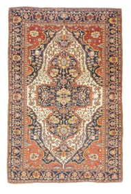Antique Persian Farahan Sarouk Rug 4'1" x 6' (1.24 x 1.83 M)