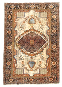 Antique Persian Farahan Sarouk Rug 3'4" x 4'11" (1.02 x 1.50 M)