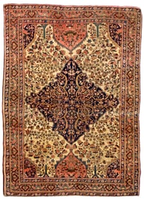 Antique Persian Farahan Sarouk Rug 4'7" x 6'5" (1.40 x 1.96 M)