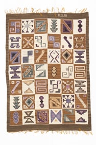 Vintage Swedish Kilim Rug 3'7" x 4?10" (1.09 x 3.00 M)