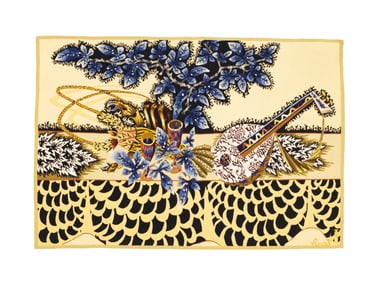 Mid Century French Tapestry Signed and Design by Lurcat 4'1" x 6'3" (1.24 x 1.91 M)