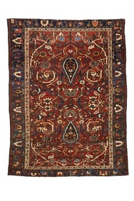 Antique Persian Bakhtiari Rug 4'9" x 6?4" (1.22 x 1.93 M)