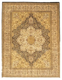 Vintage Indo Tabriz Rug 8'9" x 11'8" (2.67 x 3.56 M)