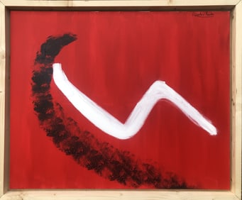 Miroslav Raveline (20th Century) - Abstract Composition, Homage to Nicolas de Stael