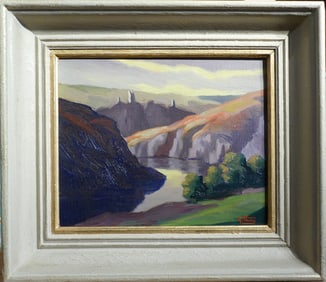 Gaston Thiery (1922 - 2013) - Storm Effect at Crozant, December 1954