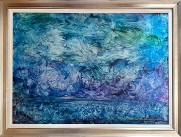 Kamran Khavarani In The Beginning Original Oil On Paper