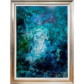 Kamran Khavarani Light Prevail Original Oil On Paper