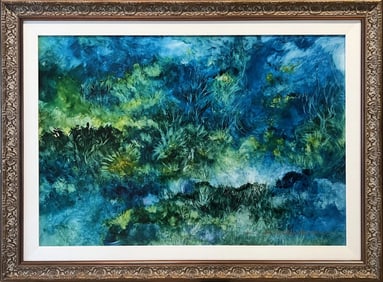 Kamran Khavarani Abstract Series Original Oil On Paper