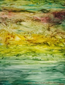 Kamran Khavarani Abstract Series Original Oil On Paper