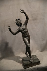 Grand Tour Bronze of Dancing Drunken Faun Bronze