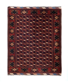 Afghan Rug 5'3" x 6'4" (1.60 x 1.93 M)