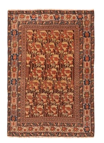 Antique Persian Afshar Rug 4'4" x 6'6" (1.32 x 1.98 M)