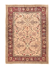 Antique Indian Agra Rug 6' x 7'9" (1.83 x 2.36 M)