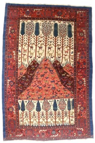 Fine Antique Persian Bakhshayesh Rug 5'9" x 8'7" (1.75 x 2.62 M)