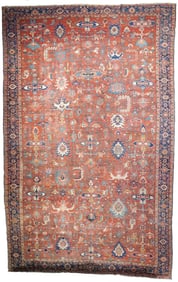 Antique Persian Serapi Rug 11'5" x 17'10" (3.48 x 5.44 M)