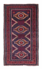 Semi Antique Balouch Rug 3'5" x 6'3" (1.04 x 1.91 M)