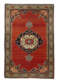 Antique Persian Bidjar Rug 4'10'' x 7'3'' (1.47 x 2.21 M)