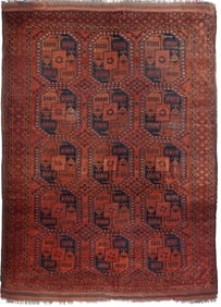 Vintage Afgan Bokhara Rug 7'8" x 9'9" (2.34 x 2.97 M)