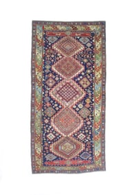 Antique Caucasian Karakashli Rug 4'3" x 8'8" (1.30 x 2.64 M)