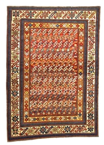 Antique Caucasian Kuba Rug 3'11" x 5'8" (1.19 x 1.73 M)