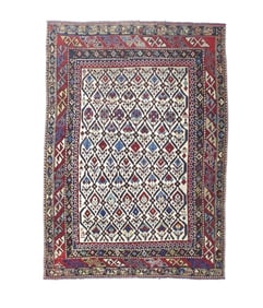 Antique Caucasian Shirvan Rug 3'9" x 5'2" (1.14 x 1.57 M)