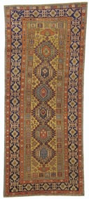 Antique Kuba Shirvan Rug 3'9" x 9'1" (1.14 x 2.77 M)