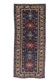 Antique Caucasian Shirvan Rug 4'1" x 9'10" (1.24 x 3.00 M)