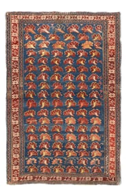 Antique Caucasian Zehour Rug 3'5" x 5'2" (1.04 x 1.57 M)