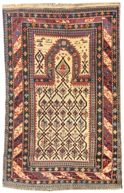 Antique Caucasian Daghestan Rug 3'4'' x 5'2'' (1.02 x 1.57 M)
