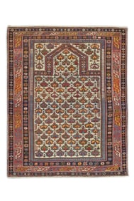 Antique Caucasian Shirvan Dagastan Rug 3'11" x 4'9" (1.19 x 1.45 M)