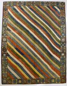 Vintage Persian Gabbeh Rug 8' x 10'5" (2.44 x 3.18 M)