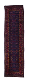 Vintage Persian Hamedan Long Rug 3'7" x 12'9" (1.09 x 3.89 M)
