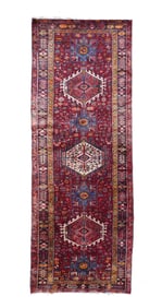 Vintage Persian Karajeh Rug 4'9" x 12'10 (1.45 x 3.91 M)