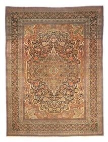 Antique Persian Mohtasham Kashan Rug 9'2" x 12'4" (2.79 x 3.76 M)