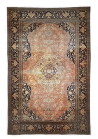 Antique Persian Mohtasham Kashan Rug 10'5" x 16'1" (3.43 x 5.16 M)