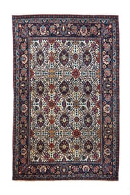 Antique Persian Dabir Kashan Rug 4'4'' x 6'10'' (1.32 x 2.08 M)