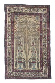 Fine Antique Persian Lavar Kerman Rug 4'1" x 6'8" (1.24 x 2.03 M)