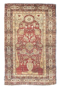 Antique Persian Lavar Kerman Rug 4'6" x 7' (1.37 x 2.13 M)